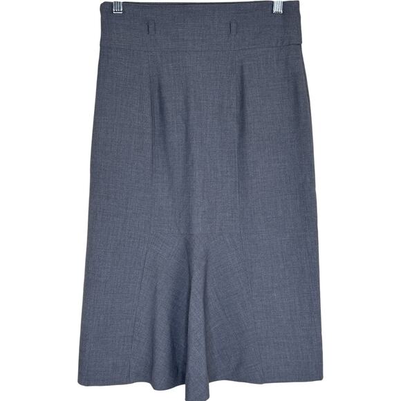 Worthington Womens Skirt Size 4 Blue Gray Trumpet Hem Career Stretch Lined - Picture 8 of 13